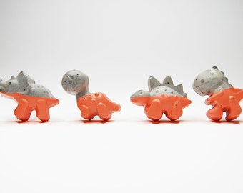 Dinosaur Knobs | Dinosaur Furniture Knobs | Concrete Knob | Dinosaur Handles | Concrete Knobs | Kids Room Decor | Kids Room Furniture