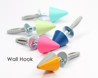 Funky Cone Concrete Wall Hook | Coat Hook | Coat Peg | Towel Hook | Outdoor Hook | Scandi Hook | Conical | Modern Wall Hook | Hallway Hook