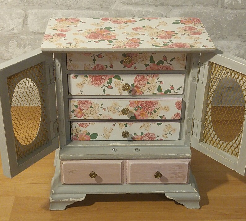 jewelry boxjewelry storagevintage jewelry boxdistressed jewelry storagegray jewelry boxwooden jewelry boxshabby chic jewelry storage