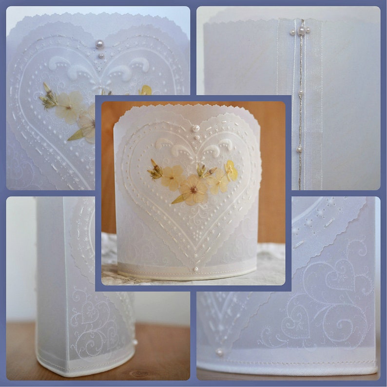 Pressed Flowers Vellum Luminary LED Candle Luminary Etsy