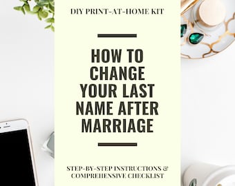 Lista di controllo per il cambio del cognome per gli sposi novelli, Linee guida su come cambiare il nome dopo il matrimonio, Istruzioni in formato PDF per cambiare il cognome