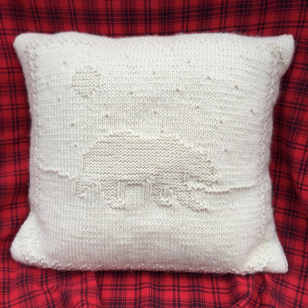 Big Bear Knitted Pillow Pattern