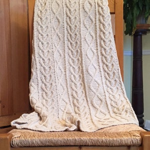 Abigail Cabled Baby Blanket Pattern