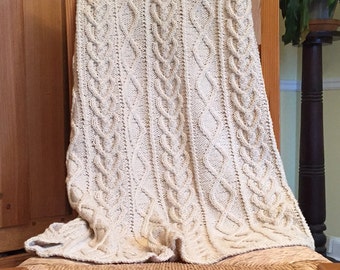 Abigail Cabled Baby Blanket Pattern