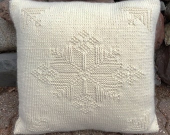 Snowflake Knitted Pillow Pattern