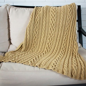 Stella Cabled Baby Blanket Pattern