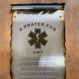 EMT Prayer, emergency medical technician, emt gifts, small gift for emt, ambulance driver gift, first responder gifts