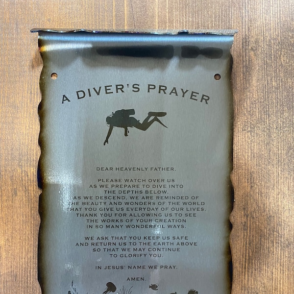 Divers prayer, rescue diver gift, scuba diver gift, search and rescue, diver gift