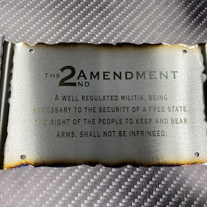 Second amendment sign, second amendment metal sign, metal flag, second amendment flag, American flag, second amendment scroll