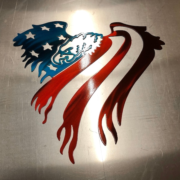 American Eagle / Metal Flag / Metal Wall Art