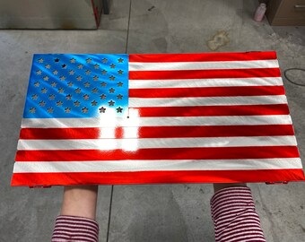 The first american flag, raised by the marines during the battle of iwo jima, displayed in the world war ii section of the national museum of the marine corps. American Flag Images Cool - Cool American Flag Etsy