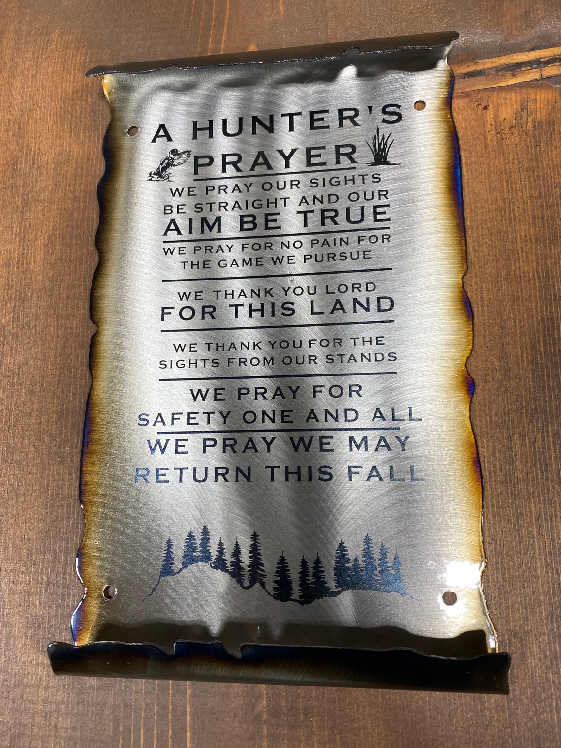 Duck Hunter Gift Hunters Prayer Outdoorsman Gift Etsy