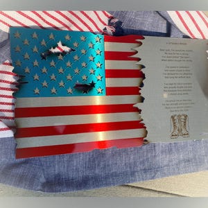 Veterans prayer American Flag, armed forces gift veterans plaque, gift for veterans, Veteran&#39;s Day, Military Recognition Military Retirement