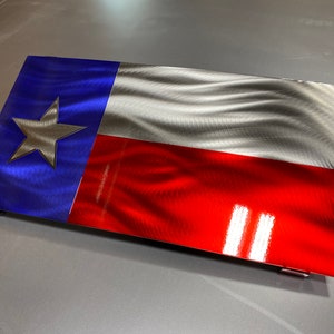 Texas metal flag, lone star state flag art, Texas state flag