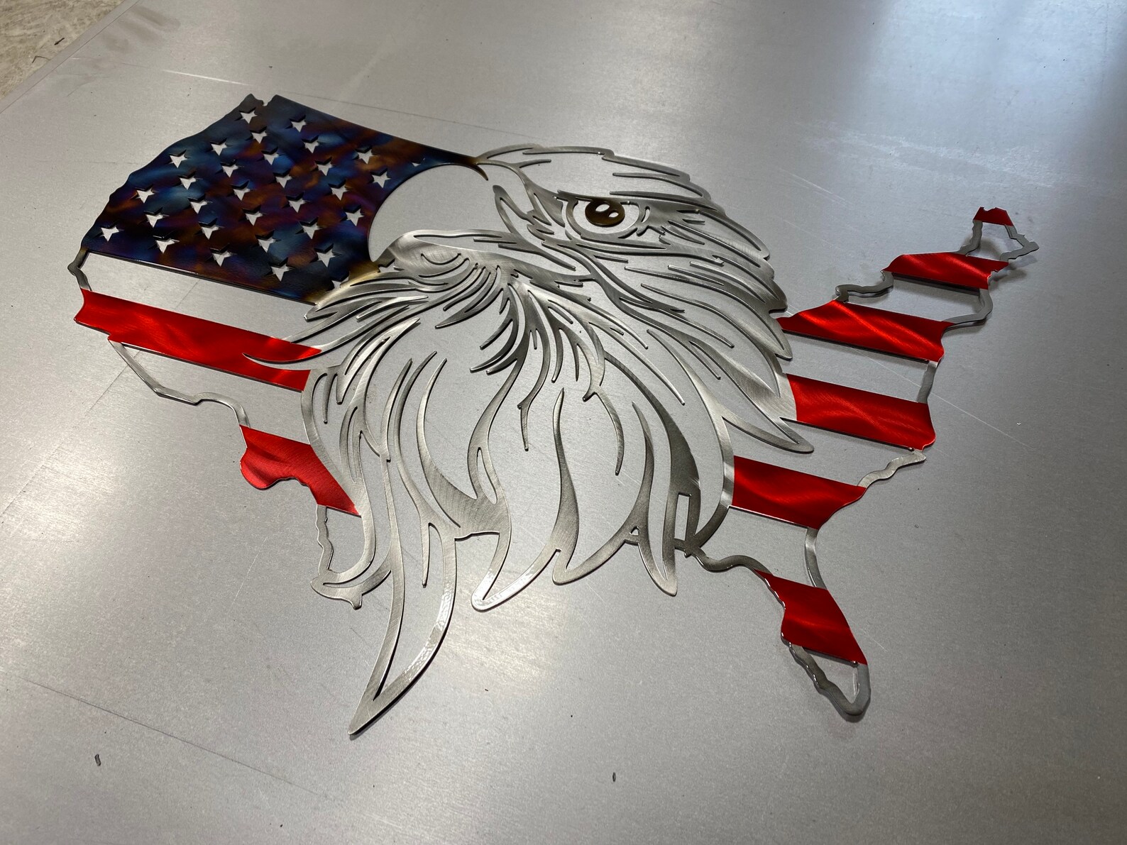 United States American flag eagle flag metal flag patriotic Etsy