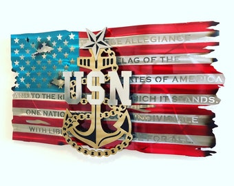 Officially Licensed US NAVY Senior Chief Pledge Flag