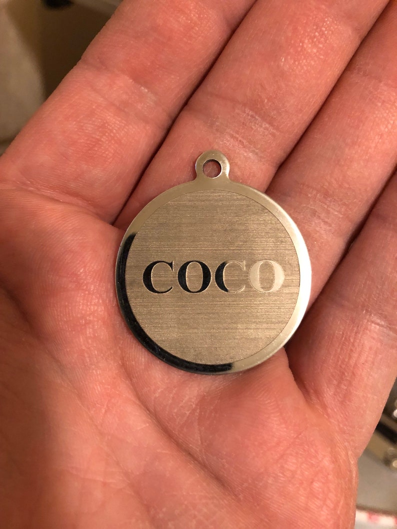 Personalized Pet ID Tags / Laser Engraved / Relief Engraved / Etsy