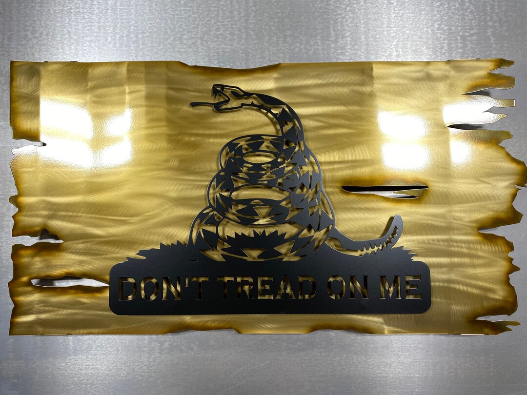Gadsden Metal Flag, Don't Tread on Me, Patriotic Home Decor - Etsy