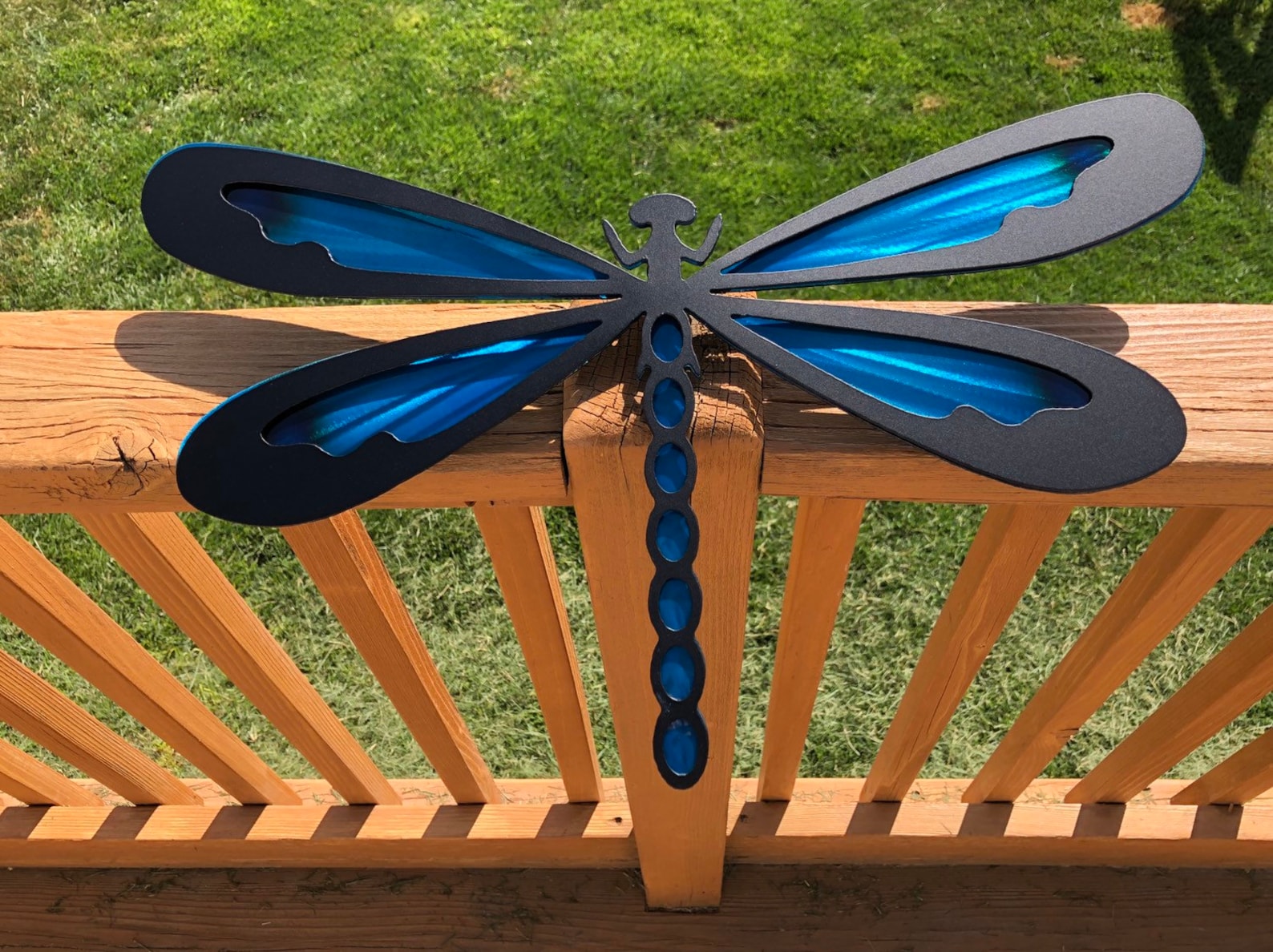 Dragonfly Metal Art Wall Hanging Garden Decor outdoor Etsy