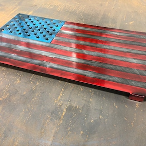Distressed American Flag, Aluminum American flag, Patriotic Gifts, 4th of July, outdoor Patriotic decor