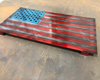 Distressed American Flag, Aluminum American flag, Patriotic Gifts, 4th of July, outdoor Patriotic decor