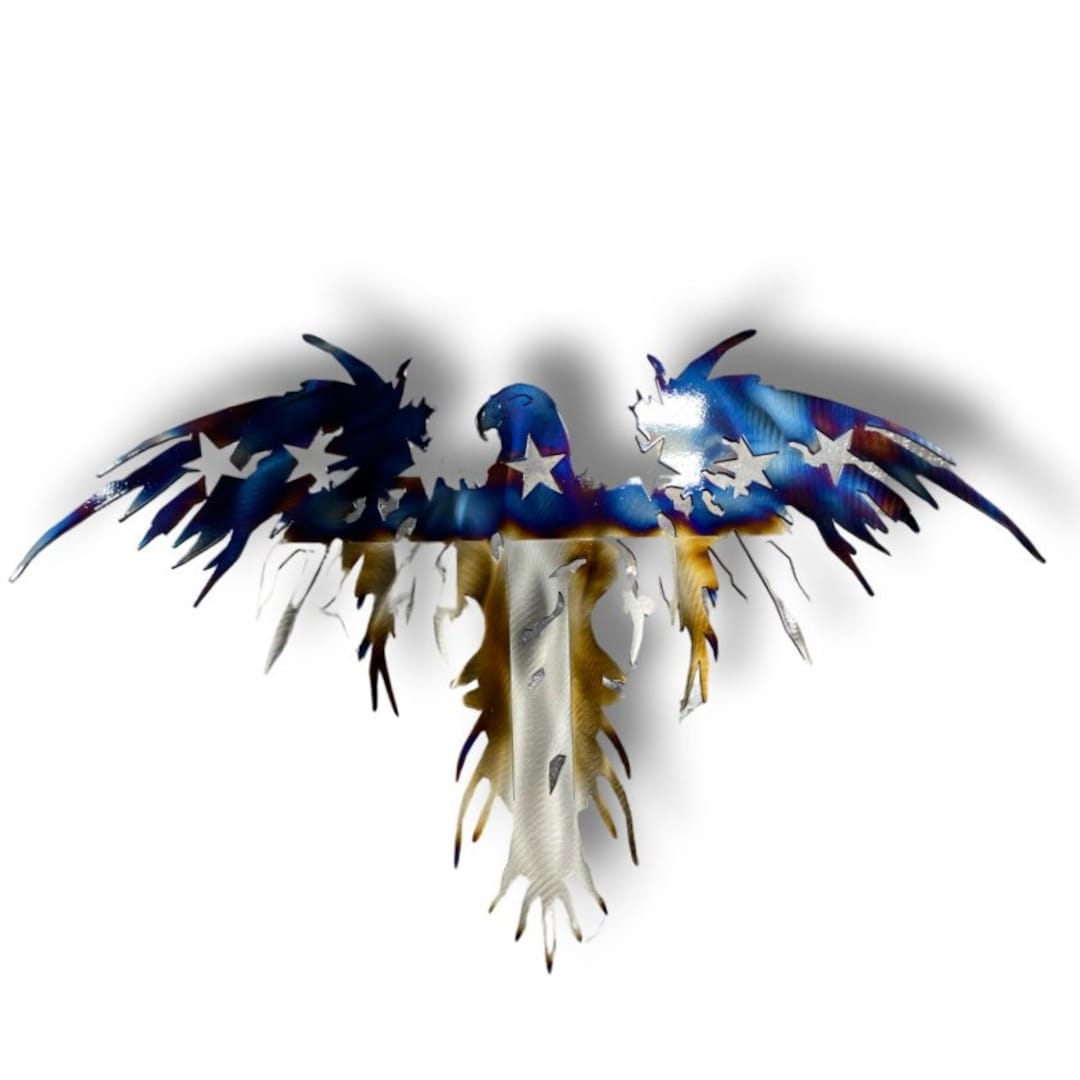 American Eagle Flag / Eagle Metal Art /metal Art War Bird, Metal Flag