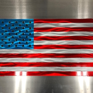American Flag, Metal Flag, Patriotic Metal Decor, 4th of July Aluminum Standard American flag