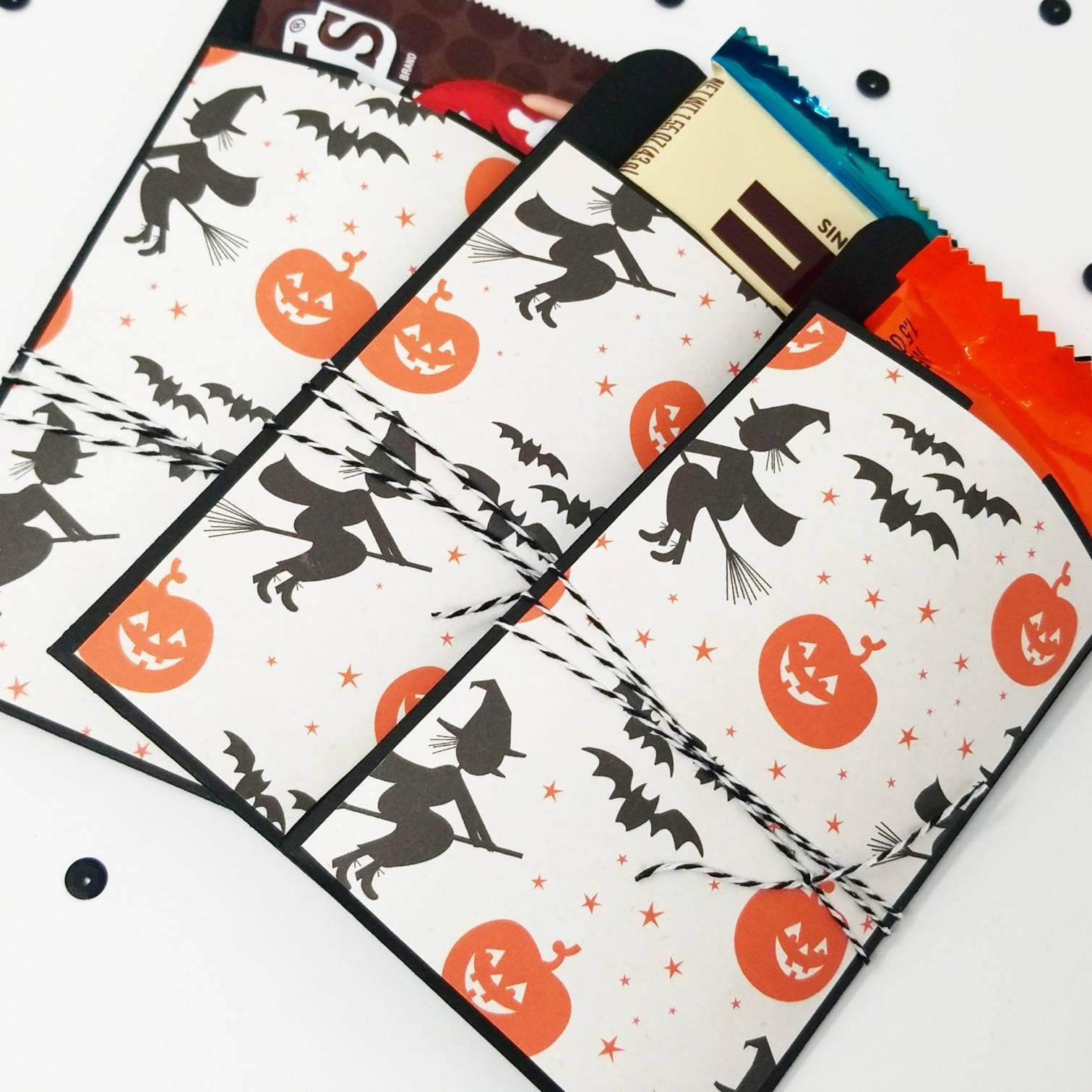 Halloween Candy Pockets // Witches Jack O' Lanterns // Etsy