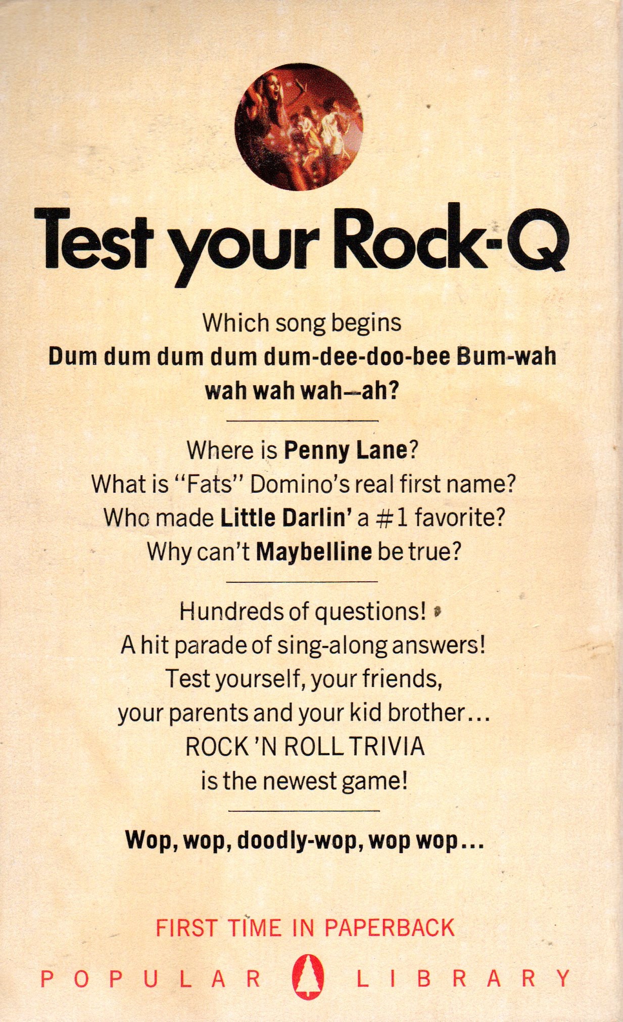Rock 'N Roll Trivia | Etsy