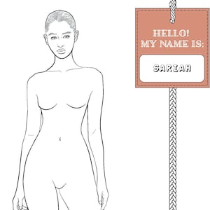 Realistic Fashion Figure Croquis Template &quot;SARIAH |  Womenswear Fashion Figure Template