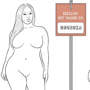 Realistic Fashion Figure Croquis Template &quot;GEORGIA&quot; | Plus Size Womenswear Fashion Figure Template