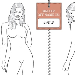 Realistic Fashion Figure Croquis Template &quot;NOLA&quot; | Womenswear Fashion Figure Template | Multiple Pose Options