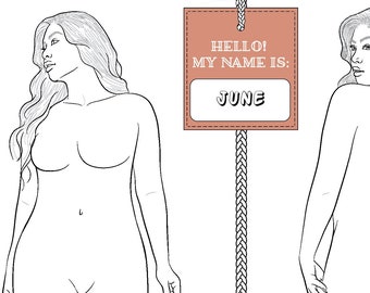 Modelo de croquis de figura de moda realista "JUNHO" | Modelo de figura de moda feminina plus size