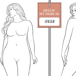Realistic Fashion Figure Croquis Template &quot;JUNE&quot; | Plus Size Womenswear Fashion Figure Template