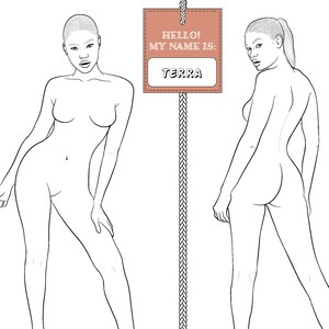 Realistic Fashion Figure Croquis Template &quot;TERRA&quot; | Womenswear Fashion Figure Template