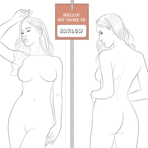 Realistic Fashion Figure Croquis Template &quot;HARLOW&quot; | Womenswear Fashion Figure Template