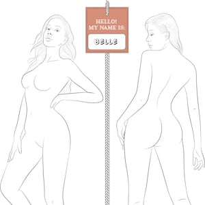 Realistic Fashion Figure Croquis Template &quot;BELLE&quot; | Womenswear Fashion Figure Template