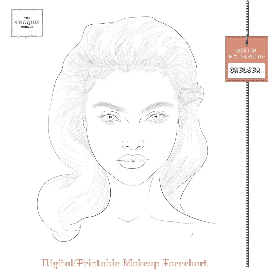 S.リーナ(FACECHART: Drawing with Makeup Facechart tutorial EASY | Face Chart makeup for BEGINNERS