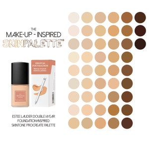 Makeup-Inspired Skin tone Palette for Procreate | 56 Skin Tone Shades Inspired by Estee Lauder Double Wear Foundation