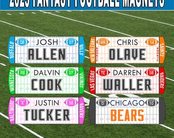 2023/24 Fantasy Football Draft Magnets w/ New Rookie Class
