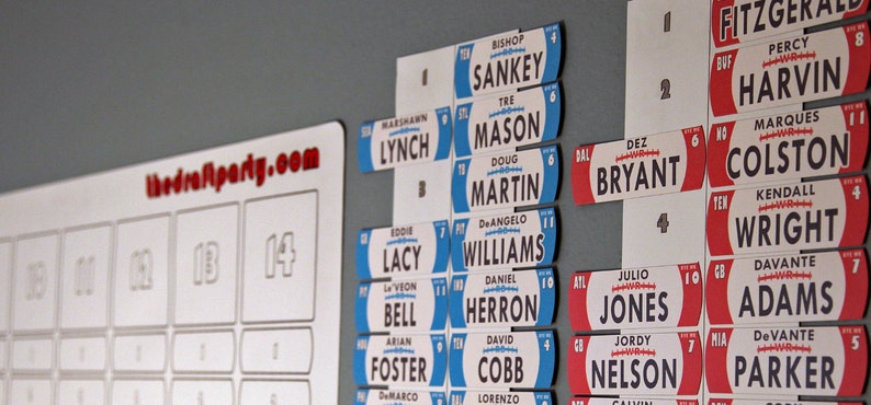 2023/24 Fantasy Football Draft Board w/Reusable Magnetic Player and Team Magnets afbeelding 2