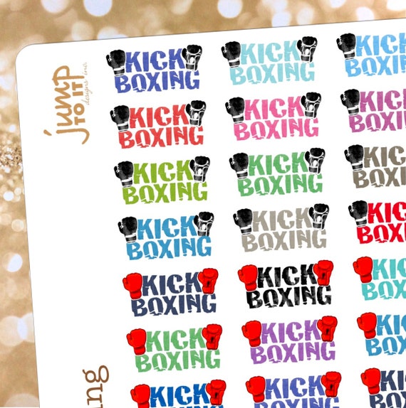 kickboxing workout stickers for