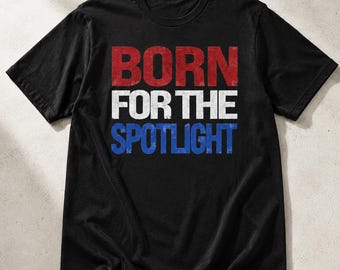 Maglietta "Born for Spotlight", maglietta motivazionale per atleti di wrestling e palestra.