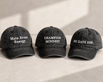 Cappellino da baseball vintage lavato e ricamato, collezione Main Event, ideale per il fitness.