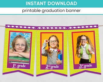 Graduation Photo Banner Printable, Kinder to Senior (Digital Download)