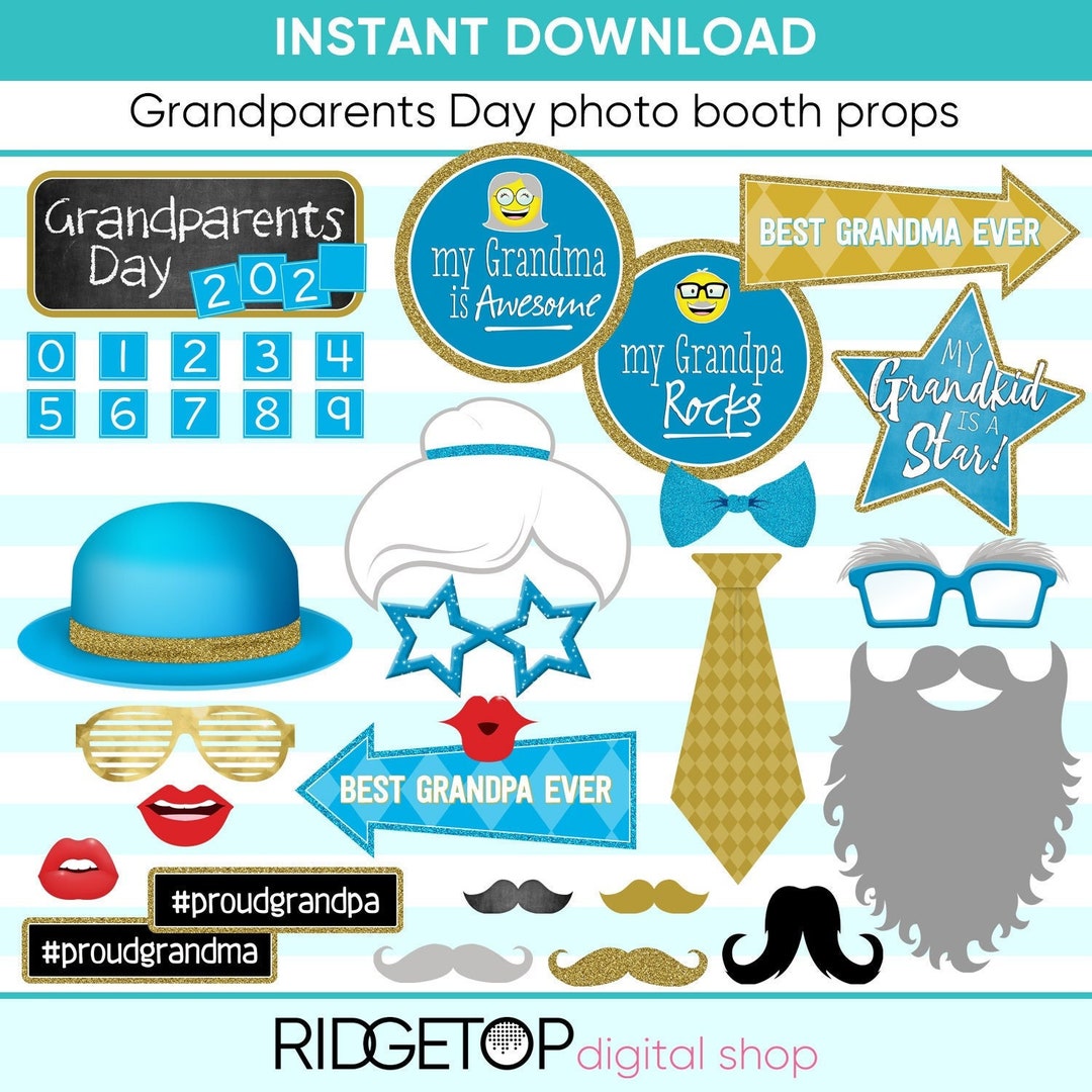 GRANDPARENTS DAY Photo Booth Props, Grandparents Day Printable