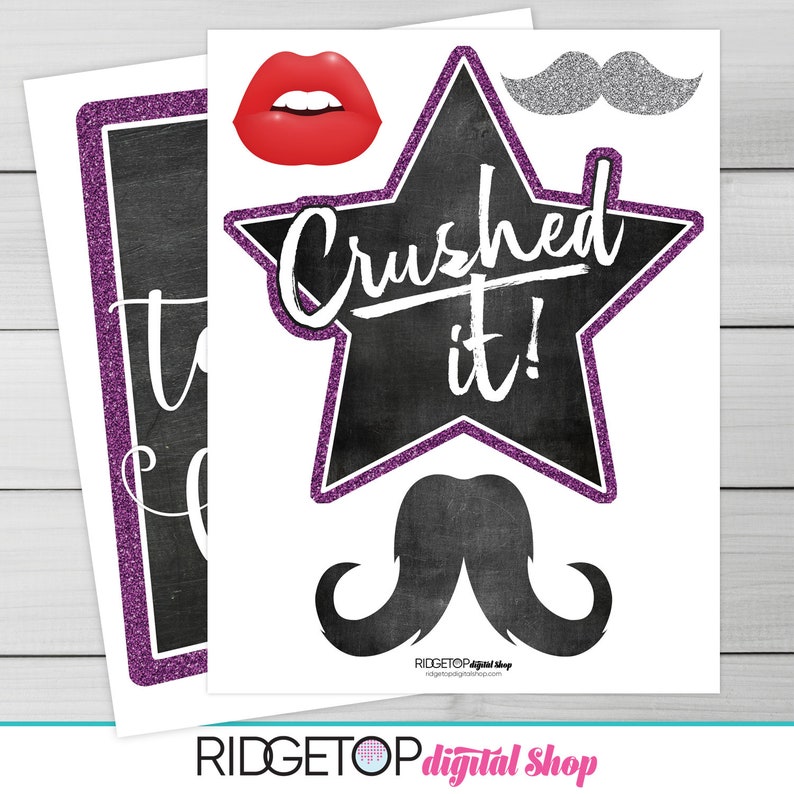 Graduation Printable Grad Night Photo Booth Gold Silver Graduation Photo Props Class Of 21 Photo Booth Props Purple Grad Party Paper Party Supplies Party Decor