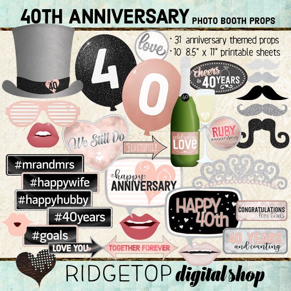 Party Supplies Party D cor Printable 40TH BIRTHDAY Gold 40th Birthday  party-supplies-party-d-cor-printable-40th-birthday-gold-40th-birthday