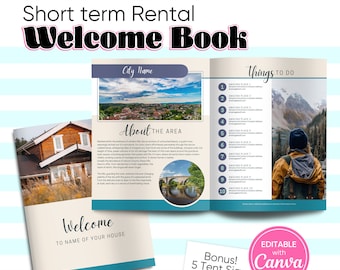 Vacation Rental Welcome Book Template | Editable Canva Design (PDF)