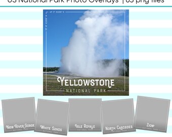 National Park Photo Overlays | 63 PNG Files (Digital Download)